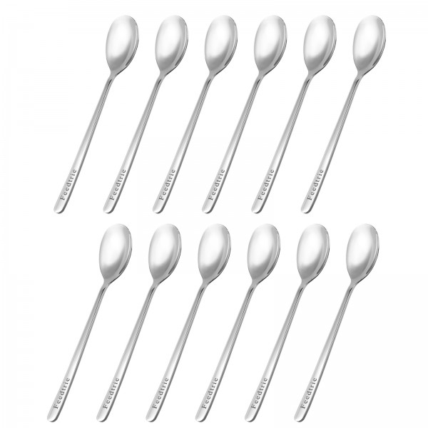 Feedtrie 12 pcs Premium Stainless Steel Spoon – High-Quality and Durable – Classic Design with Smooth Polished Surface – Easy to Clean and Dishwasher Safe – Ideal for Everyday Dining, Cooking, and Serving