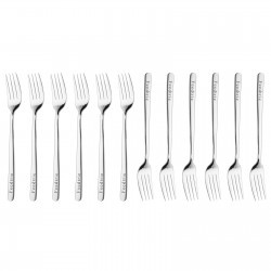 Feedtrie 12 pcs Stainless Steel Fork – High Quality and Durable – Ergonomic Design with Smooth Polished Surface – Dishwasher Safe for Easy Cleaning – Ideal for Dining, Cooking, and Serving in Any Kitchen