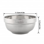 Feedtrie Stainless Steel Bowl – Premium Food-Safe Bowl for Cooking, Serving, and Storage – Durable, Easy to Clean with Smooth Surface – Ideal for Salads, Soups, Snacks, and Meal Prep