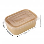 Feedtrie 5 Packs of Paper Bowls Charcuterie Boxes with Clear Lids Large Rectangle Kraft Bakery Bowl Boxes Disposable Microwavable To Go Food Containers Take Out Lunch Bowl Container for Cupcakes Sandwich Desserts Cake Cookies