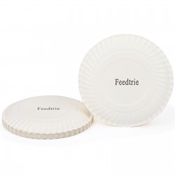 Feedtrie 20pcs Paper Plates Disposable Plates Microwave-Safe Heavy Duty Disposable Plates Soak-Proof Everyday Paper Plates Decorative Craft Paper Plates For Everyday Breakfast Lunch Dinner Meals