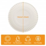 Feedtrie 20pcs Paper Plates Disposable Plates Microwave-Safe Heavy Duty Disposable Plates Soak-Proof Everyday Paper Plates Decorative Craft Paper Plates For Everyday Breakfast Lunch Dinner Meals